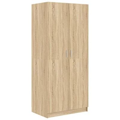 Afbeelding van vidaXL Kledingkast Sonoma eiken 80 x 52 180 cm, gelamineerd hout