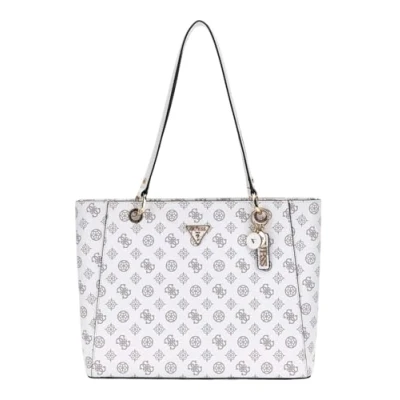 Afbeelding van Guess Noelle TOTE Handtas, Dames, Maat: One Size, White logo