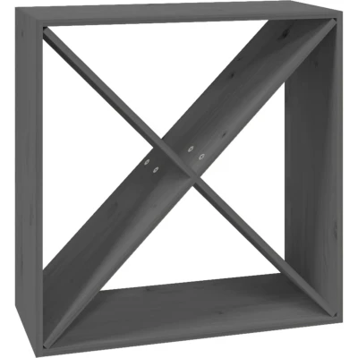 Afbeelding van vidaXL Wijnkast 62x25x62 cm massief grenenhout grijs