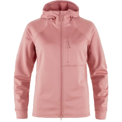 Afbeelding van Abisko Grid Hoodie Fleece Vest Dames Dusty Rose 700 XS Roze