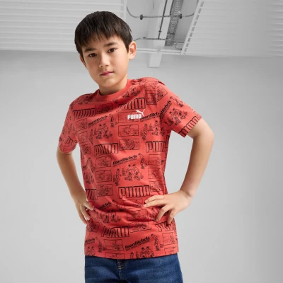 Afbeelding van Puma MID 90S Youth Tshirt print voor kinderen, Maat: 176, Red fire