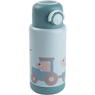 Afbeelding van Done By Deer Thermische Drinkfles Tiny Farm Blue