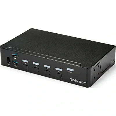 Image de StarTech.com 4 Port HDMI KVM Switch With Built in USB 3.0 Hub 1080p commutateur écran clavier souris/USB ports Montable sur rack