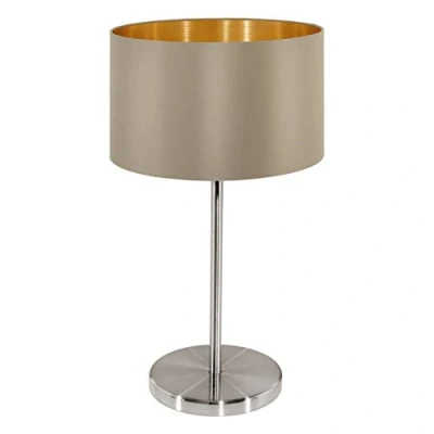 Afbeelding van Eglo Tafellamp Maserlo Taupe &amp; Goud