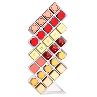 Afbeelding van JessLab Lippenstift Organizer, Acryl Lippenstifthouder Tower Heldere Cosmetische Make up Organizer voor Badkamer Ijdelheid Teller, 28 sleuven