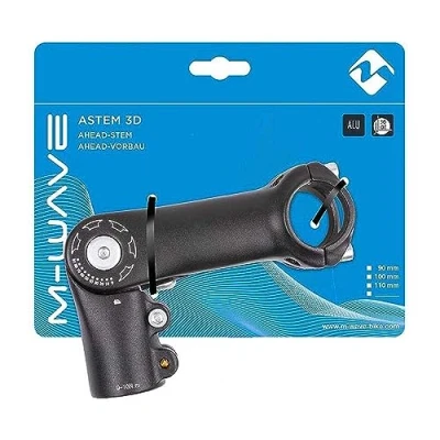 Afbeelding van A Head Verstelbare Stuurpen Voorbouw 1 1/8&#039;&#039; 28,6 / 90 mm 31,8 Zwart