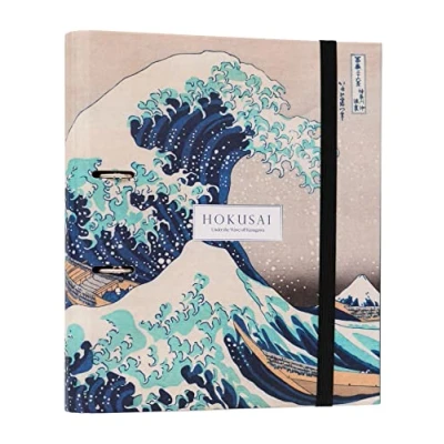 Image de Kokonote Classeur A4 2 Anneaux Vague de Kanagawa Rigide Anneaux, Format 27 x 32 cm Fournitures Scolaires, Organiseurs, Bureau