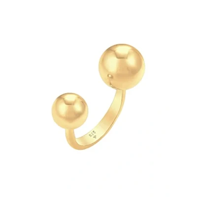 Afbeelding van Elli Statement Kugeln Ring goldcoloured, Dames, Maat: 54, Gold coloured
