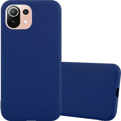 Afbeelding van Cadorabo Hoesje geschikt voor Xiaomi Mi 11 LITE (4G / 5G) NE in CANDY DONKER BLAUW Beschermhoes gemaakt van flexibel TPU silicone Case Cover