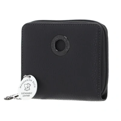Afbeelding van MANDARINA DUCK Leren Portemonnee Mellow Leather Zip Wallet Stormy Weather Donkergrijs