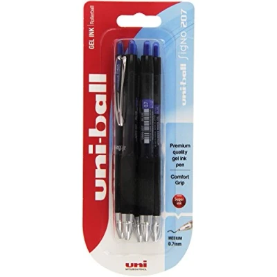 Afbeelding van Uni Ball Signo 207 gelroller, intrekbaar, blauw, 5 stuks