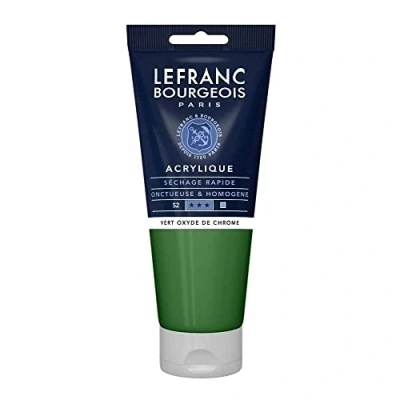 Afbeelding van Lefranc Bourgeois fijne acrylverf, Tube 200 ml, chroomoxyde groen