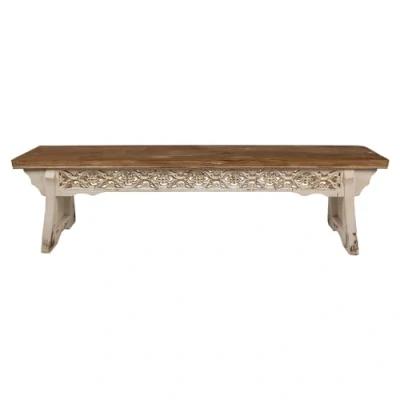 Afbeelding van Clayre &amp; Eef Bankje 169x36x46 cm Bruin Hout
