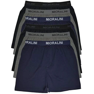 Afbeelding van MioRalini Topaanbieding 12 of 6 kleurrijke boxershorts in neutrale klassieke effen kleuren voor heren S M L XL 2XL 3XL 4XL 5XL 6XL 7XL