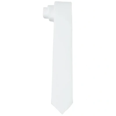 Afbeelding van DonDon Handgemaakte stropdassen voor heren, zijdelook, 6 cm, Wit.