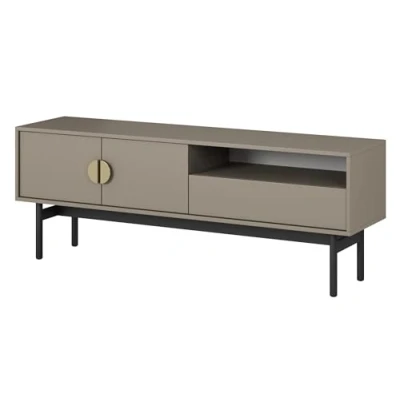 Afbeelding van Selsey STOON TV meubel 1 lade en vak beige/cappuccino