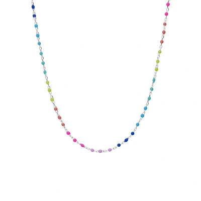 Afbeelding van Lucardi Kinder Zilveren kinderketting bal multi Ketting 925 Zilver Zilverkleurig 41 cm
