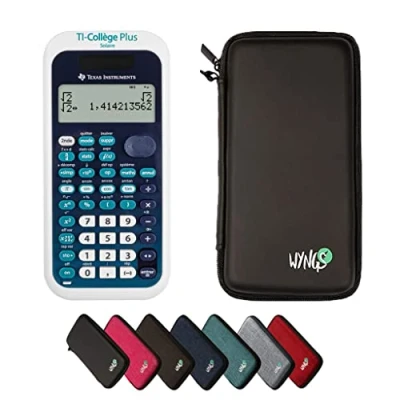 Afbeelding van CALCUSO Voordeelpakket: TI College Plus Solar Wetenschappelijke Rekenmachine WYNGS Beschermhoes Zwart + Uitgebreide Garantie van