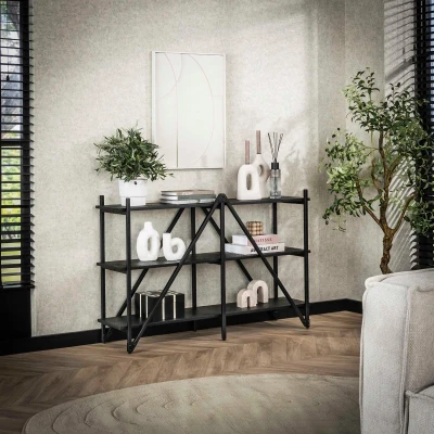 Afbeelding van Kingsley stellingkast 130 cm 3 laags grijs
