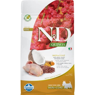 Afbeelding van N&amp;D Quinoa hondenvoeding Skin &amp; Coat small breed Kwartel 800 gr.