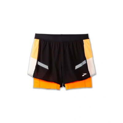 Afbeelding van Brooks Korte broeken, Dames, Maat: 42/44, Black ecru fluoro flash