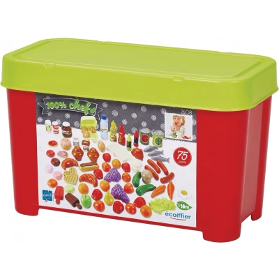 Afbeelding van Ecoiffier 100% Chef Speelgoed Eten, 75dlg.