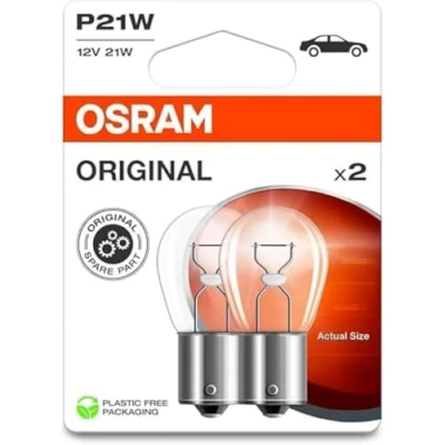 Image de 2 ampoules p21w 12v osram original