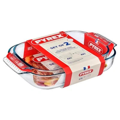 Afbeelding van Set met ovenschalen Pyrex Classic Transparant Glas (2 pcs)