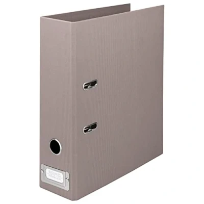 Afbeelding van Rössler papier S.O.H.O map S.O.H.O. Ordner A4 met insteekplaat. 8 cm taupe