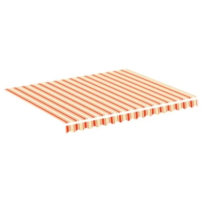 Afbeelding van vidaXL Vervangingsstof voor luifels, geel en oranje, 3 x 2,5 m