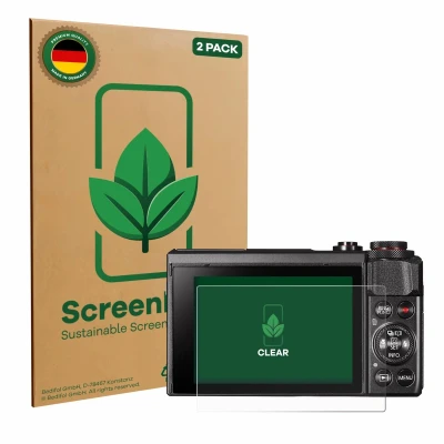 Afbeelding van ScreenLeaf Screenprotector voor Canon PowerShot G7 X Mark II Duurzame schermbescherming Folie Beschermfolie transparant (2 Stuks)