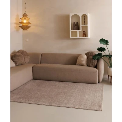 Afbeelding van Laagpolig Vloerkleed Fine Beige 100x300 Cm