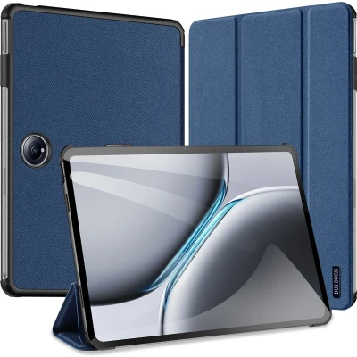 Afbeelding van Dux Ducis Tablet hoes geschikt voor OnePlus Pad Pro/Pad 2 Domo Tri fold Case Auto Wake/Sleep functie Donker Blauw