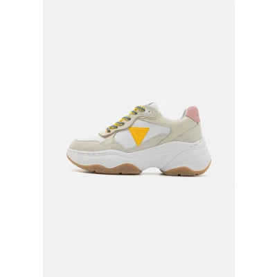 Afbeelding van Guess Hapyy Sneakers laag, Dames, Maat: 39, Bone Leer en textiel