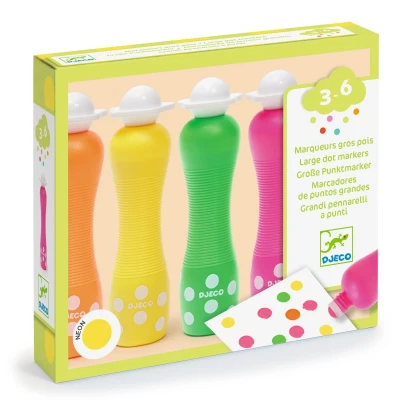 Afbeelding van Djeco schuimmarkers neon 4st