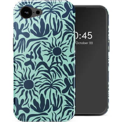 Afbeelding van Selencia Hoesje geschikt voor iPhone 16e Vivid Backcover MagSafe Tropical Vibes Light Blue