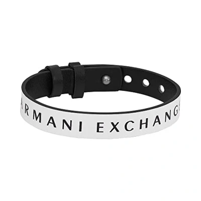Afbeelding van Armani Exchange heren Reversible armband van leer AXG0107040 in de kleur Zwart