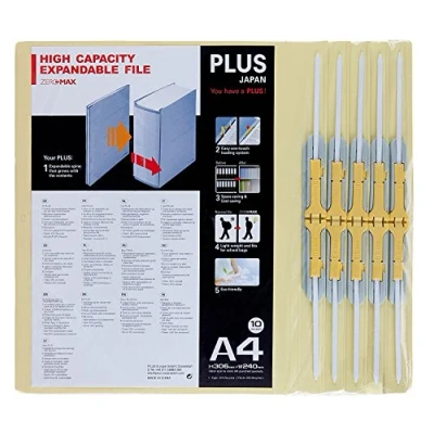 Image de Classeur gain de place Zero Max A4 extensible jusqu&#039;à 10 cm Beige