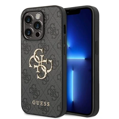 Afbeelding van Guess 4G Metal Logo Back Case Geschikt voor Apple iPhone 15 Pro Max (6.7&quot;) Grijs
