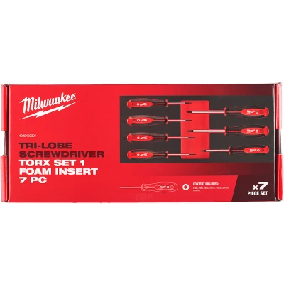 Afbeelding van MILWAUKEE 4932492391 schroevendraaierset Torx in foam inlay 7 delig