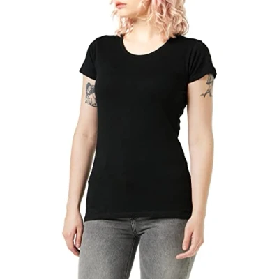 Afbeelding van Build your Brand Ladies&#039; Merch T Shirt BY086 Black XS