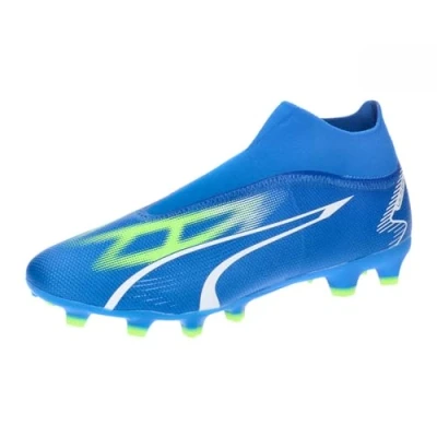 Afbeelding van Puma Ultra MATCH+ LL FG/AG Voetbalschoenen met kunststof noppen, Heren, Maat: 44, blue/white/pro green Kunststof/ textiel