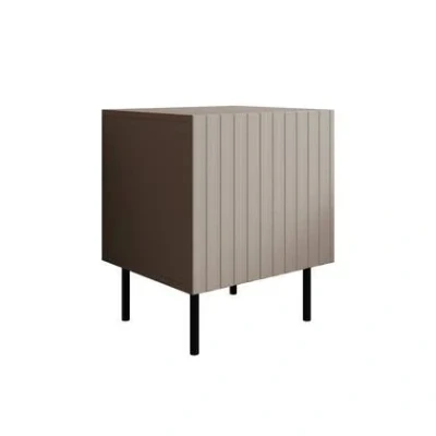 Afbeelding van Meubella Nachtkastje Alex Beige 45 cm Set van 2