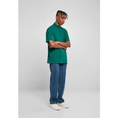 Afbeelding van Urban Classics BOXY ZIP Tshirt print, Heren, Maat: Large, Green