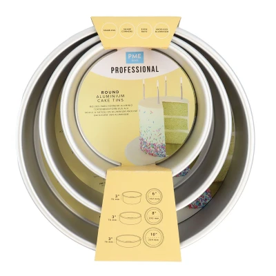 Afbeelding van Taartpan PME Rond 5cm(h) Set/3