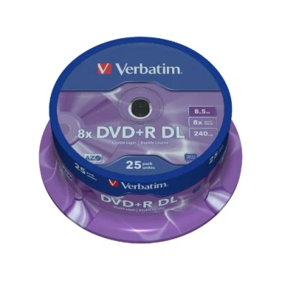 Afbeelding van DVD R Verbatim 25 Stuks 8,5 GB 8x