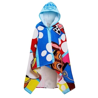 Afbeelding van Paw Patrol Skye Chase Poncho 100% Katoen Hooded Handdoek Kinderen Strandlaken Badhanddoek Wrap Luierbadjas