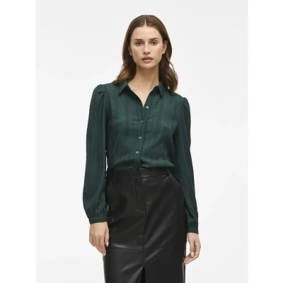 Afbeelding van Vila Blouse Vizania L/s Shirt Noos 14107476 Ponderosa Pine Dames Maat XS