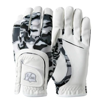 Afbeelding van Wilson Staff Fit All JR Glove, één maat, voor jongeren, linkerhand, wit/zwart, synthetische microvezel, WGJA00913