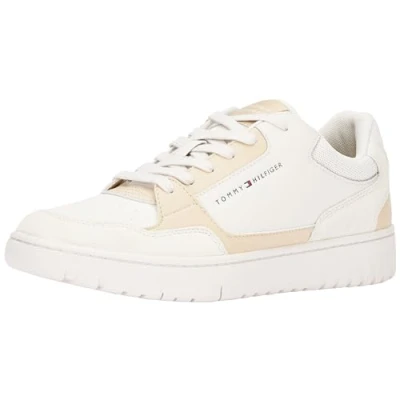Afbeelding van Tommy Hilfiger Basket CORE MIX Sneakers laag, Heren, Maat: 40, Misty coast Leer/ synthetisch